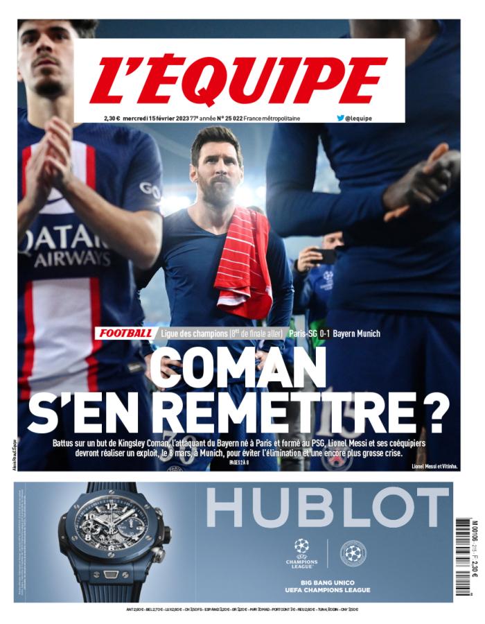 Imagen La tapa de L'Equipe hace foco en Messi y se pregunta: "¿Cómo superarlo?"