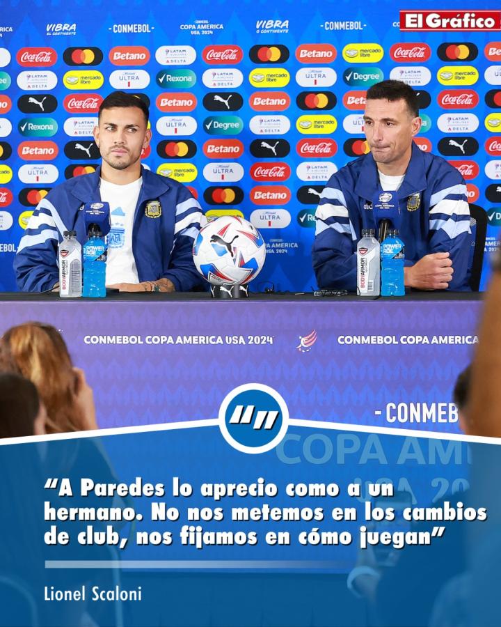 Imagen Scaloni, sobre un eventual regreso de Paredes a Boca.