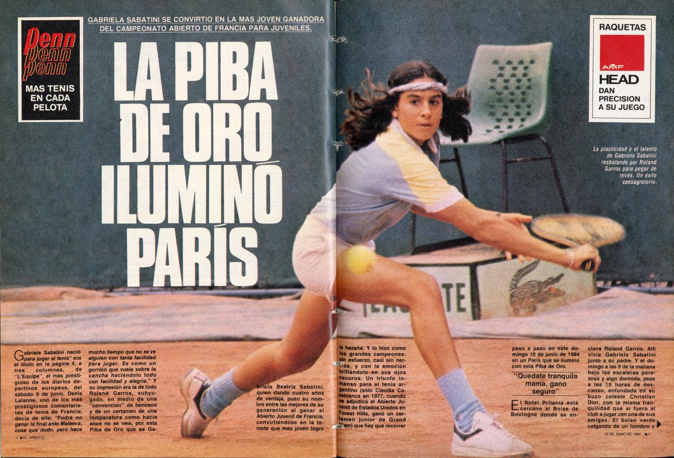 Imagen "La Piba de Oro" en la edición de El Gráfico de junio de 1984