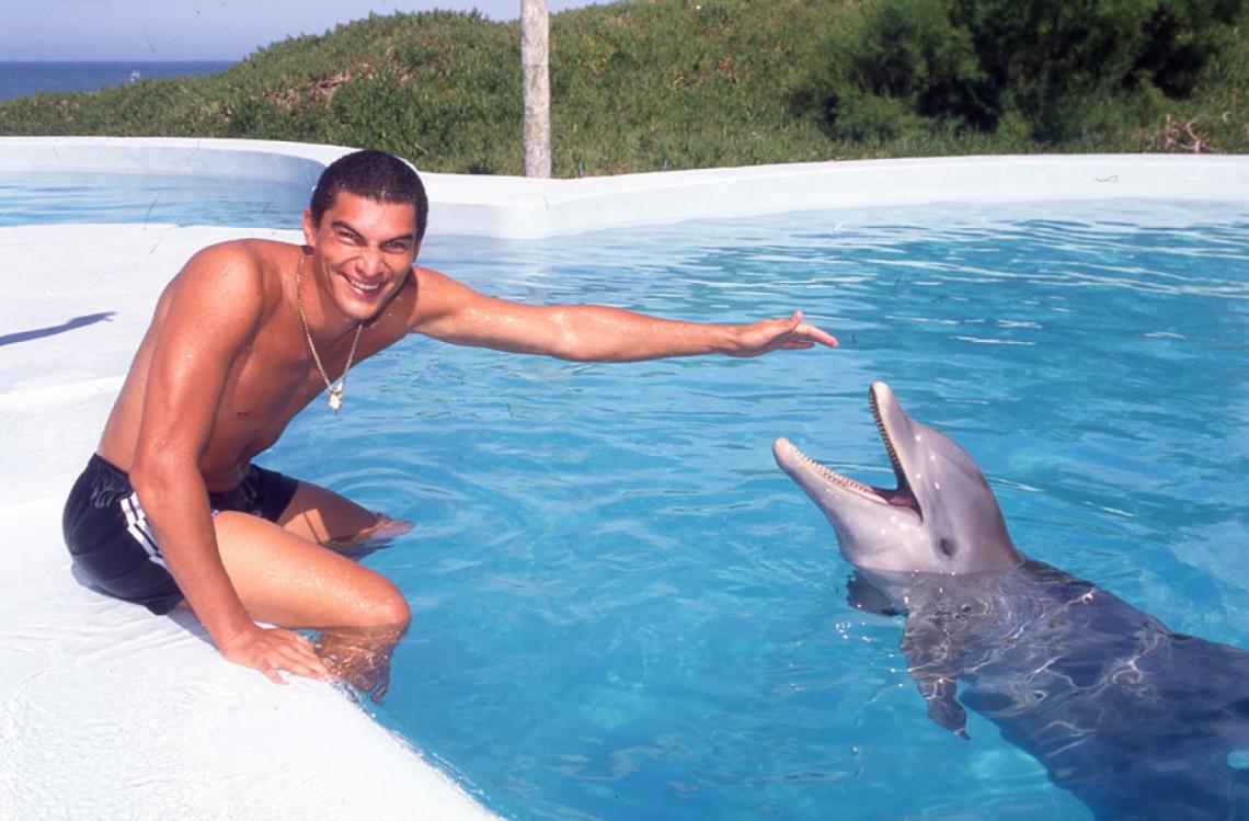 Imagen CON LOS DELFINES en una pretemporada con Independiente, en Mar del Plata.