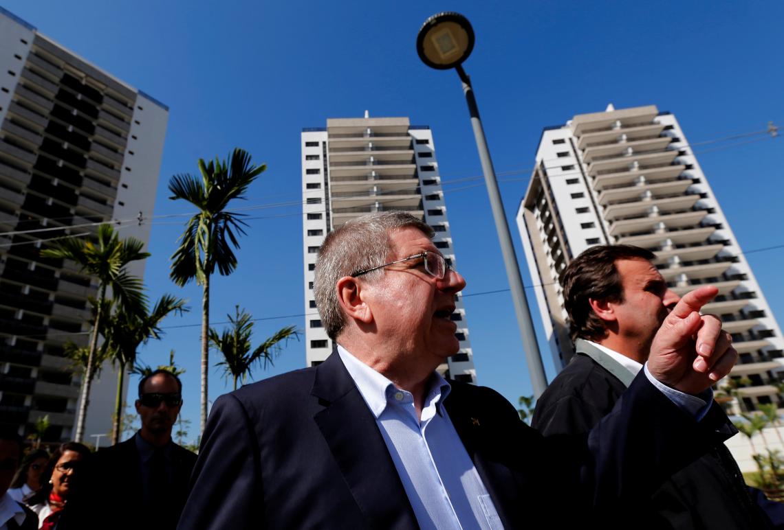 Imagen THOMAS BACH, durante la apertura de la Villa Olímpica. Foto: Reuters.