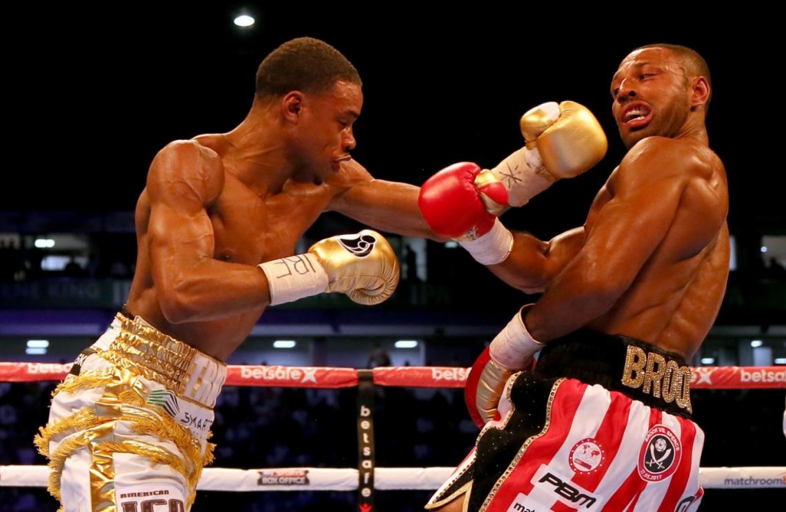 Imagen Spence, durante su formidable triunfo ante Brook.