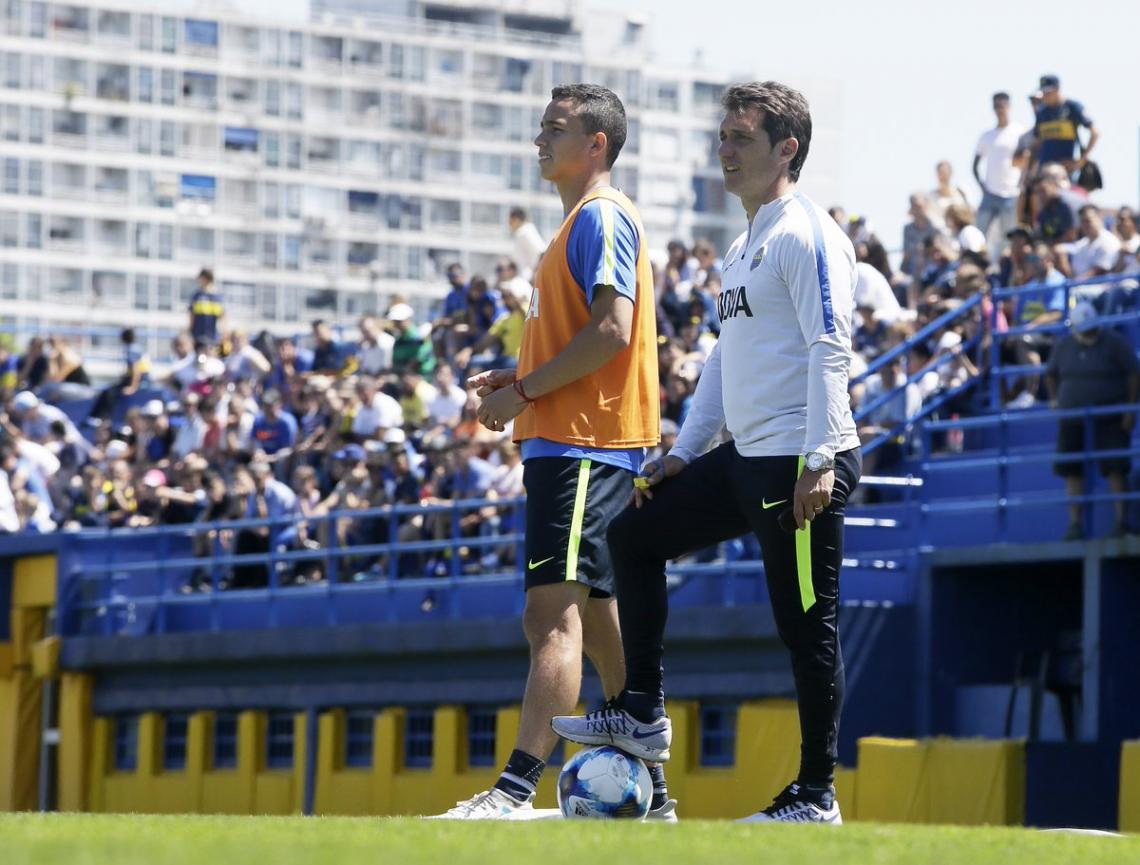 Imagen Jara y Guillermo, durante la práctica.