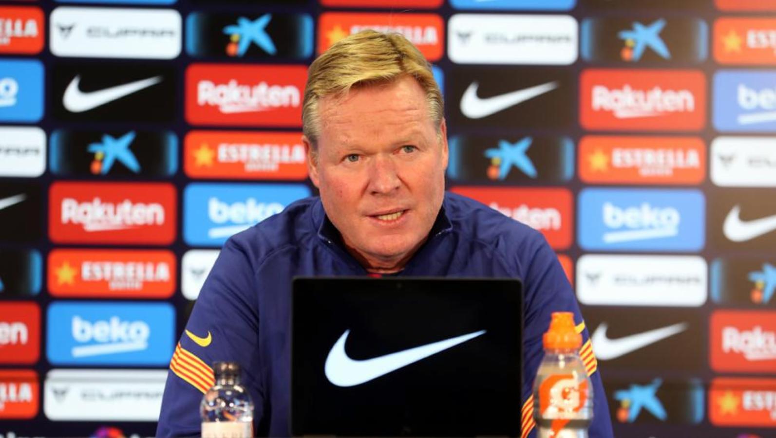 Imagen Ronald Koeman en conferencia esta mañana 