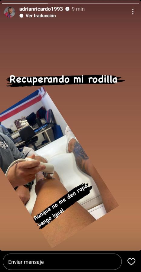 Imagen La historia que subió Centurión a su cuenta de Instagram.