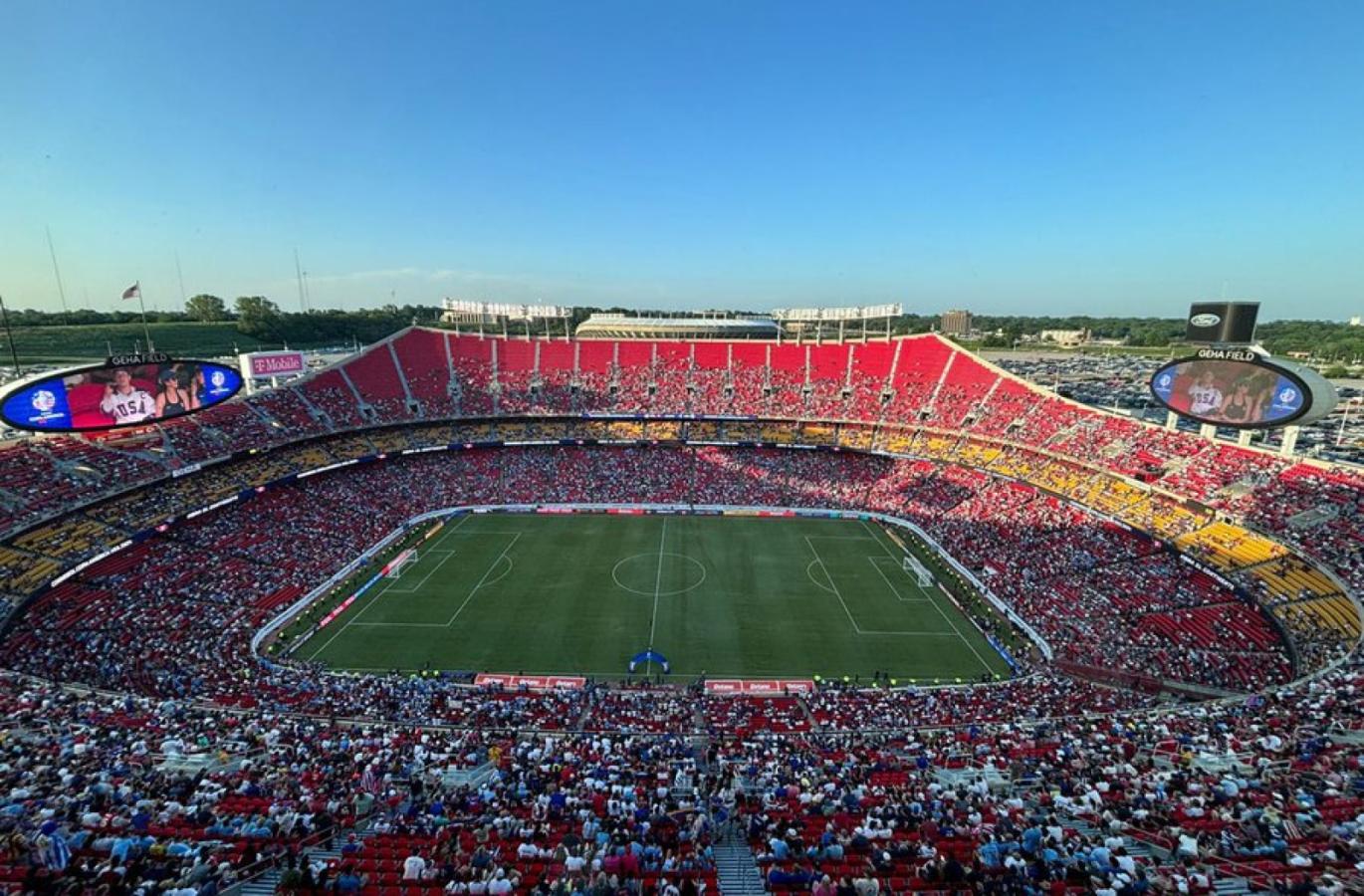 Imagen Poco apoyo del público local a su Selección en el Arrowhead Stadium, ante Uruguay.