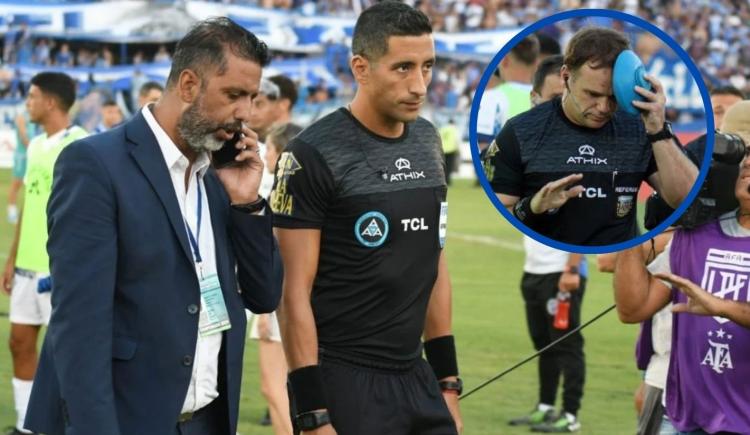 Imagen de Yael Falcón Pérez rompió el silencio tras suspender el partido entre Godoy Cruz y Talleres