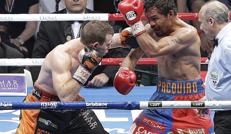 Imagen de Pacquiao pierde ante Horn el título de peso welter de la OMB