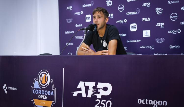 Imagen de Tomás Etcheverry, antes de su debut en el Córdoba Open