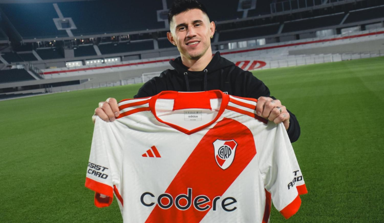 Imagen de Las primeras palabras de Adam Bareiro como jugador de River