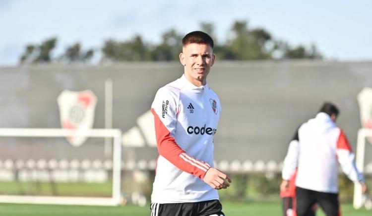 Imagen de Franco Mastantuono, la joyita de River que podría ser titular con Riestra