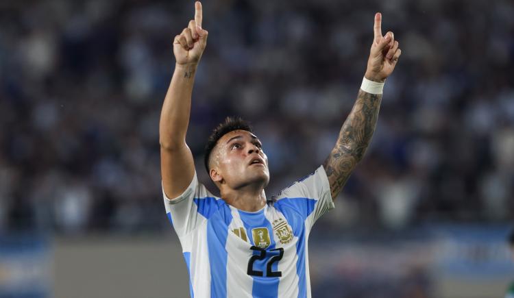 Imagen de El gol con el que Lautaro Martínez igualó la línea de Di María